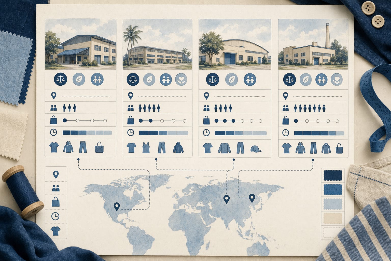 Illustration: Fair Trade certified manufacturer options for emerging brands